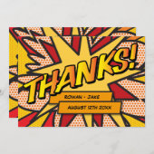 Moderne Fun Typografie Dankeskarte (Vorne/Hinten)