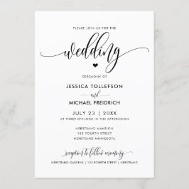 Moderne Fun Wedding Typografy Kalligrafy Einladung