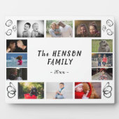 Moderne Fun Yearly Family Keepake 12 Foto Collage Fotoplatte (Vorderseite)