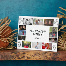 Moderne Fun Yearly Family Keepake 12 Foto Collage