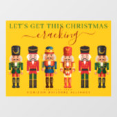 Moderne Fun Yellow Nutcracker Business Window Deca Fensteraufkleber (Blatt)