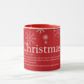 Moderne FunChristmas-Snowflake-Familie Definition Tasse (Zentrum)