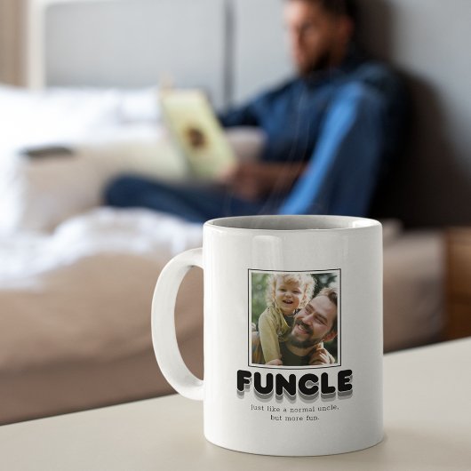 Moderne Funcle-Onkel-Foto Kaffeetasse