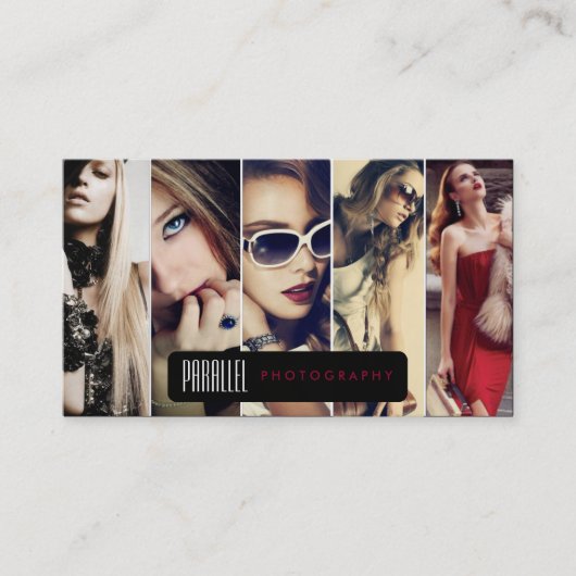Moderne fünf Foto-Fotografie-Geschäfts-Karten Visitenkarte (Vorderseite)