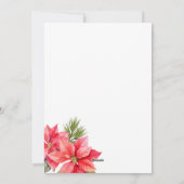 Moderne fünf Foto Frohe Weihnachten Poinsettia (Rückseite)