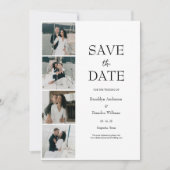 Moderne Fünf-Foto-Save-the-Date-Karte Save The Date (Vorderseite)