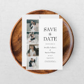 Moderne Fünf-Foto-Save-the-Date-Karte Save The Date