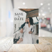 Moderne Fünf-Foto-Save-the-Date-Karte Save The Date