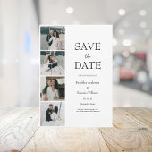 Moderne Fünf-Foto-Save-the-Date-Karte Save The Date