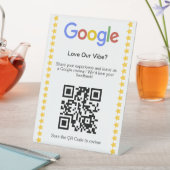 Moderne Fünf-Sterne-Google-Bewertungs-QR-Code-Bewe Sockelschild (In Situ)