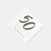 Moderne Fünfzig und Fabulous 50. Geburtstag Serviette (Ecke)
