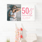 Moderne Fünfzig und Fantastisch Fette 50. Geburtst Banner (Insitu)