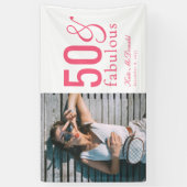 Moderne Fünfzig und Fantastisch Fette 50. Geburtst Banner (Vertikal)