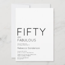 Moderne Fünfzig und Fantastisch Fette 50. Geburtst