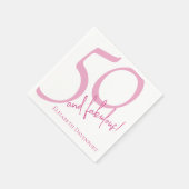 Moderne Fünfzig und Fantastisch Fette 50. Geburtst Serviette (Ecke)