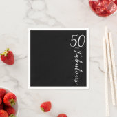 Moderne Fünfzig und Fantastisch Fette 50. Geburtst Serviette (Beispiel)