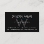 Moderne Funky Abstrakt Blue Black Business Cards Visitenkarte (Rückseite)
