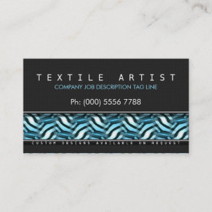 Moderne Funky Abstrakt Blue Black Business Cards Visitenkarte