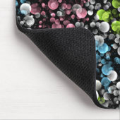 Moderne Funky farbenfrohe Retro Polka Dots Muster Mousepad (Ecke)