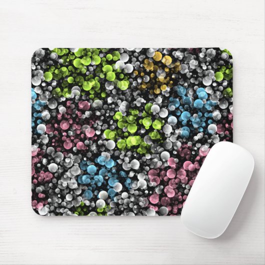 Moderne Funky farbenfrohe Retro Polka Dots Muster Mousepad (Mit Mouse)