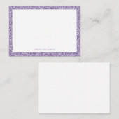 Moderne Funky Lila Abstrakte Geometrische Note Car Mitteilungskarte (Vorne/Hinten)