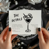 Moderne Funky Retro QR Code Hochzeitsdetails Begleitkarte