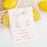 Moderne Funny Calligraphy White & Magenta RSVP Car<br><div class="desc">Konzipiert für die "Bright" Wedding Invitation Collection. Klicken Sie auf "Details", um Details zu ändern. Um den Text zu verschieben oder die Größe, den Schriftart oder die Farbe zu ändern, klicken Sie auf "Bearbeiten mit dem Entwurfstool". Sehen Sie sich den Sammellink auf dieser Seite an, um alle passenden Elemente in...</div>