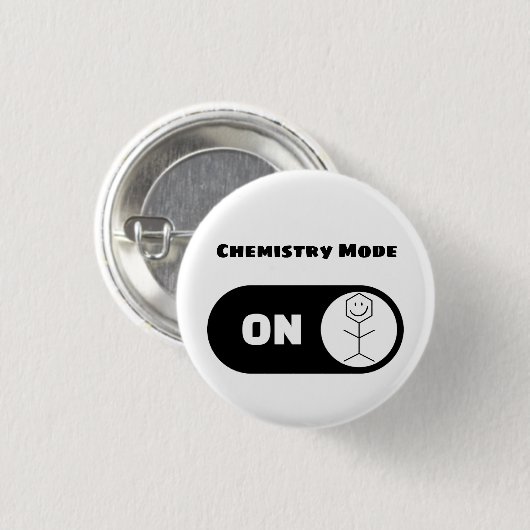 Moderne Funny Chemiker Chemiker Chemiker Button (Vorne & Hinten)