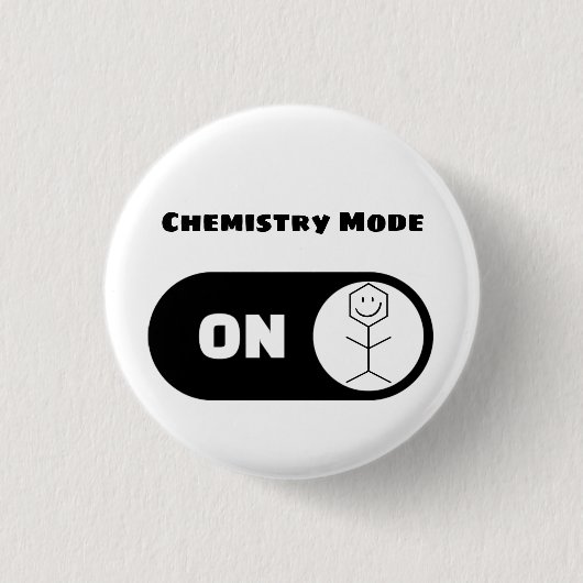 Moderne Funny Chemiker Chemiker Chemiker Button (Vorderseite)