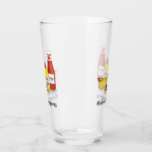 Moderne Funny GRILLEN Personalisiert Glas (Links)