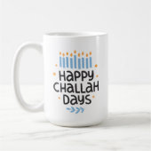 Moderne Funny Hanukkah Challah Days Kaffeetasse (Links)