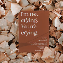 Moderne Funny Minimal Typografie Terracotta Hochze