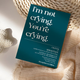 Moderne Funny Minimal Typografie Tiefe Aquamarine  Einladung