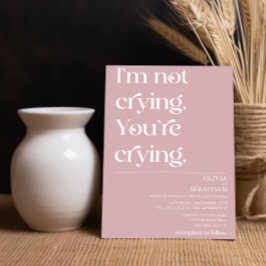 Moderne Funny Minimal Typografy Dusty Rose Wedding Einladung