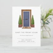 Moderne Funny Moving Ankündigung mit Fronttür (Stehend Vorderseite)