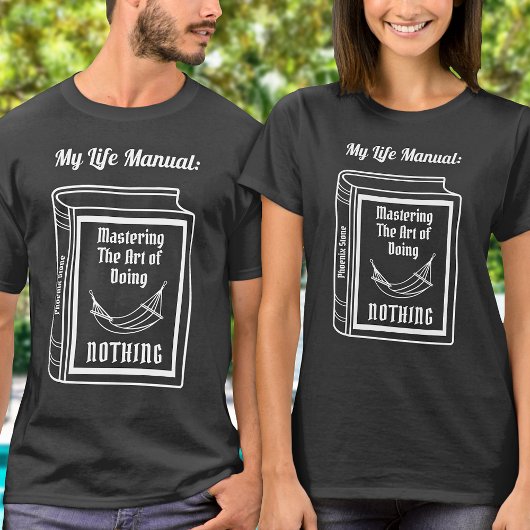 Moderne Funny Quotes Typografie Schwarz-Weiß T-Shirt