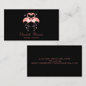 Moderne Funny, rosa Flamingos in Liebe, Herz, Schw Visitenkarte (Vorne/Hinten)