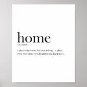Moderne Funny Zuhause Definition Typografie Poster (Vorne)