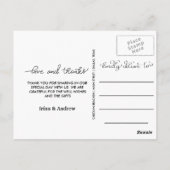 Moderne, für immer dankbare, einfache Fünf-Hochzei Postkarte (Rückseite)