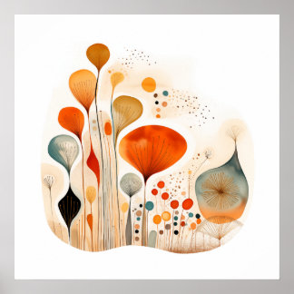 Moderne Fusionswasserfarbe abstrakt Poster