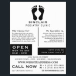 Moderne Fußabdrücke, Podiatrie-Klinik, Podiatrist Flyer<br><div class="desc">Moderne Fußabdrücke,  Podiatrie-Klinik,  Podiatrist Werbung Flyer durch den Business Card Store.</div>