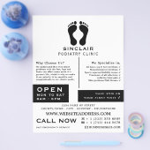 Moderne Fußabdrücke, Podiatrie-Klinik, Podiatrist Flyer (Einzeln)