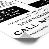 Moderne Fußabdrücke, Podiatrie-Klinik, Podiatrist Poster (Ecke)