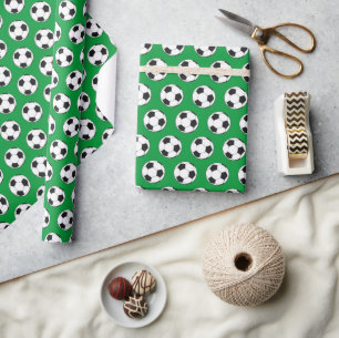 Moderne Fußball-Fußballjungen-Geburtstagskinder Gr Geschenkpapier