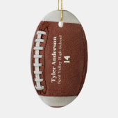 Moderne Fußball-Namensschule und Spielernummer Keramik Ornament (Rechts)