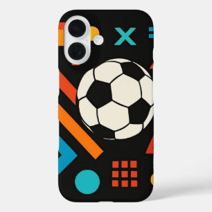 Moderne Fußballkunst iPhone 16 Hülle