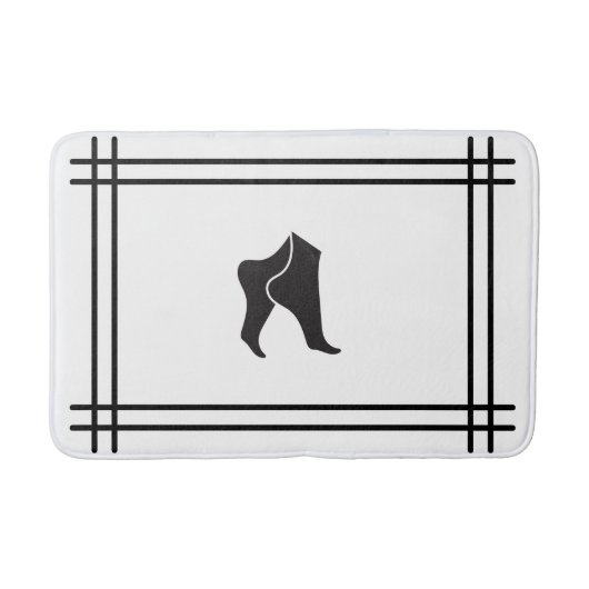 Moderne, füßig Inspiriert Bathmatte mit dekorative Badematte (Vorderseite)