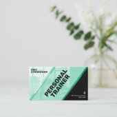 Moderne futuristische geometrische Fitness Visitenkarte (Stehend Vorderseite)