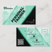 Moderne futuristische geometrische Fitness Visitenkarte (Vorne/Hinten)