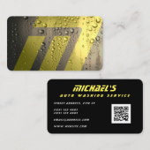 Moderne futuristische Visitenkarte im Nass-Metall- (Vorne/Hinten)